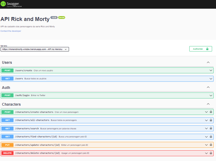 GitHub - DevzVictor/projeto-3.3-Rick-And-Morty