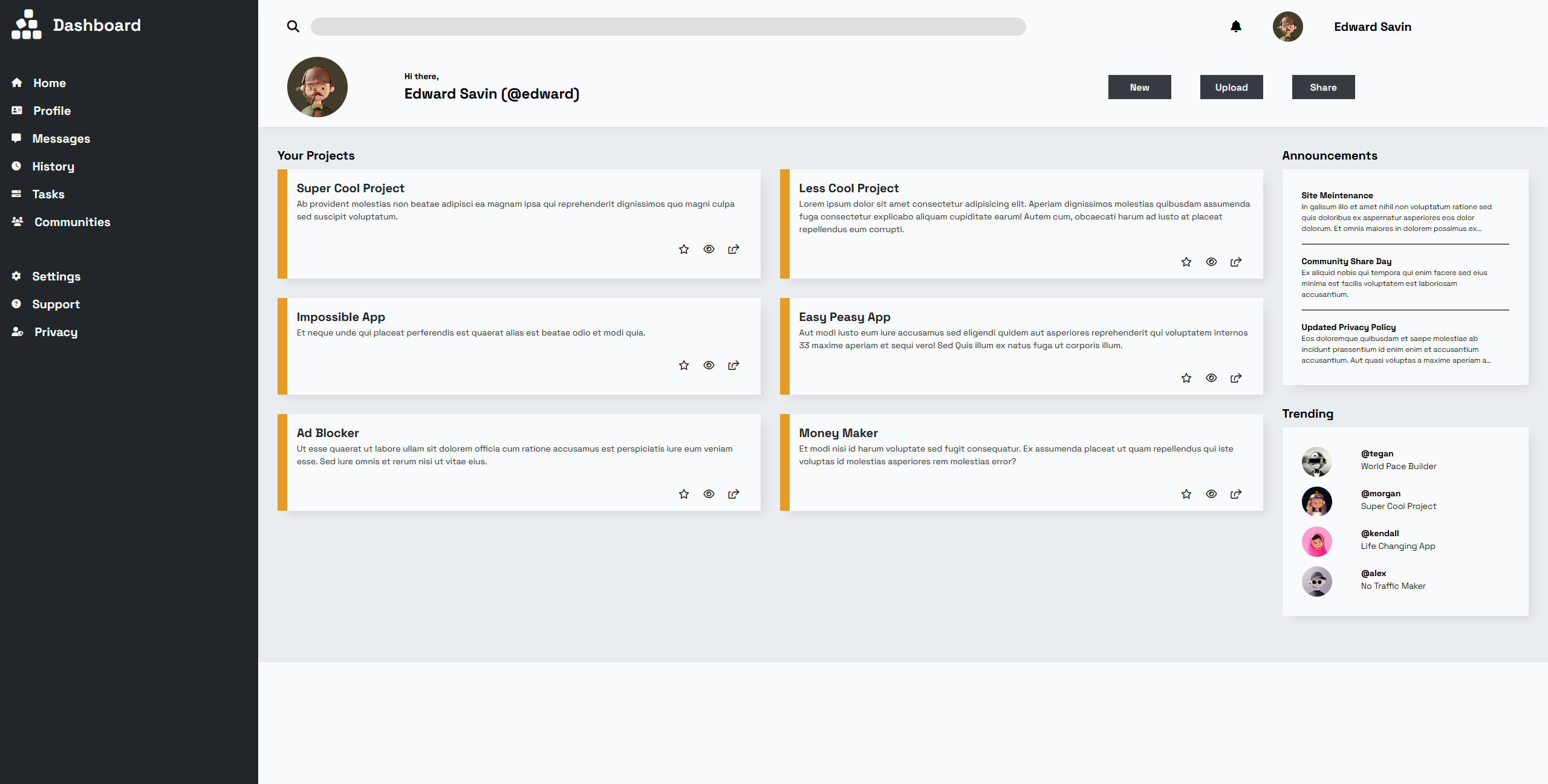 GitHub - edwardsavin/admin-dashboard