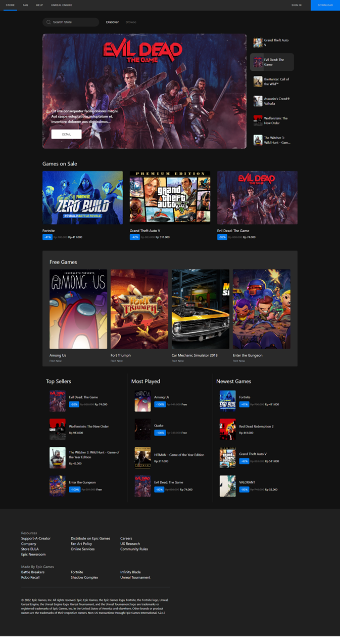 GitHub jasonoesin/epicgames Laravel Project based on a popular