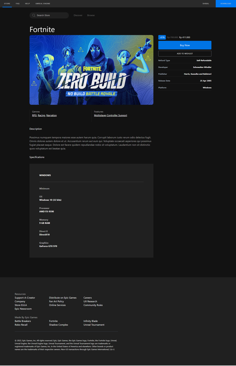 GitHub jasonoesin/epicgames Laravel Project based on a popular