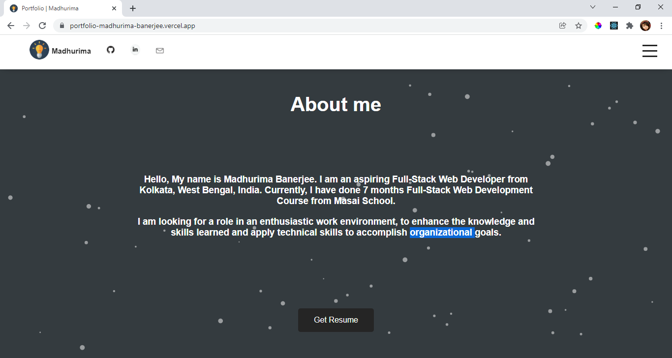 GitHub - MADHURIMA956/portfolio-website: This is my First React ...
