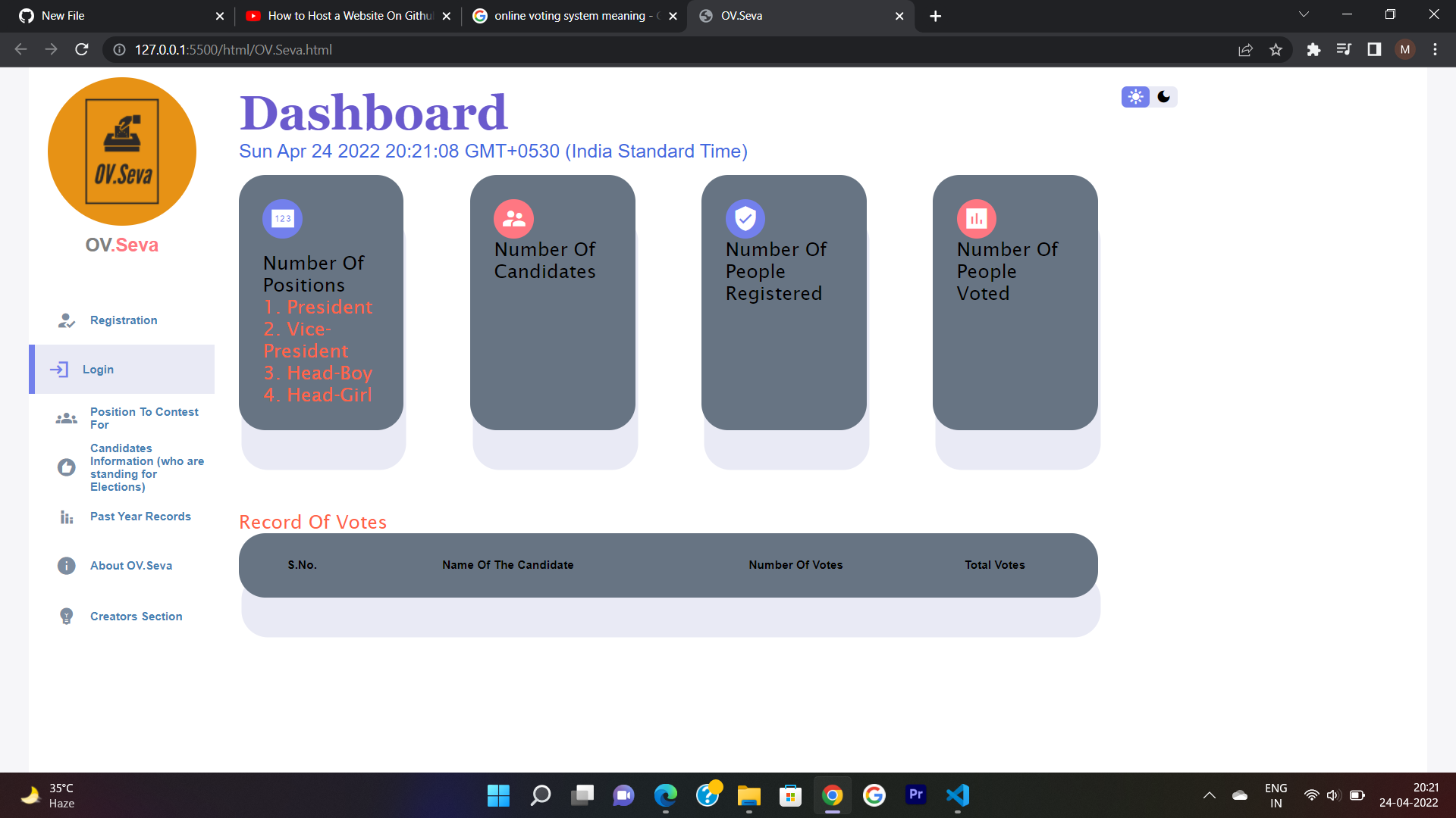 GitHub - Manaswini123456/Online-Voting-System: Collection of Webpages