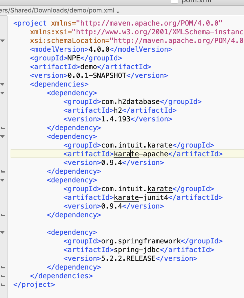 NPE while reading from Db · Issue 1044 · karatelabs/karate · GitHub