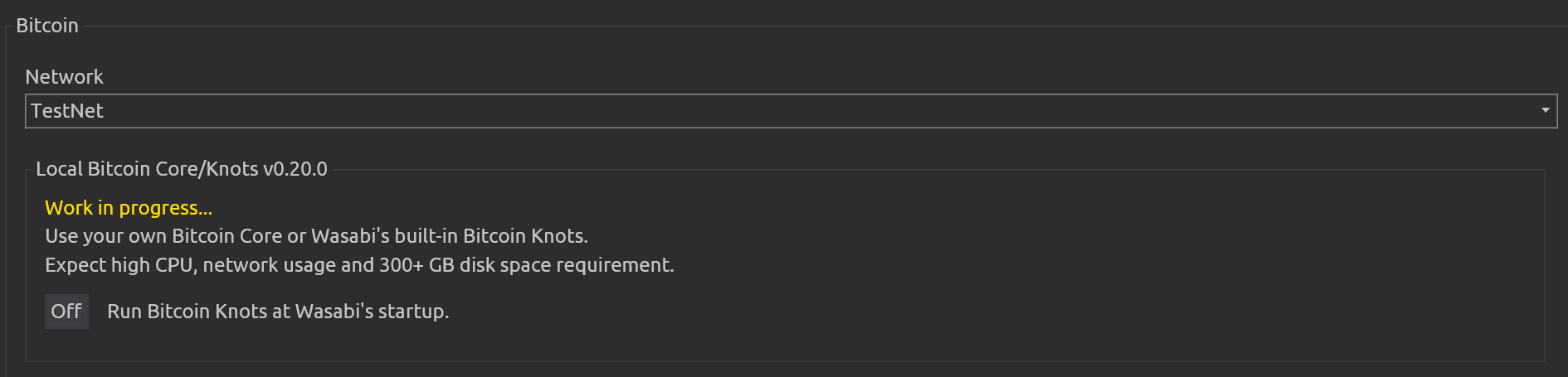 Bitcoin Knots and Core Improvements Ideas · Issue #4554 ·  WalletWasabi/WalletWasabi