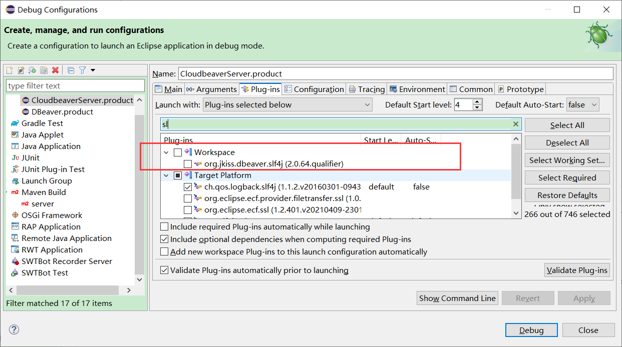 can not start cloudbeaver in eclipse ; java -version : 17 maven : 3.8.6 ...