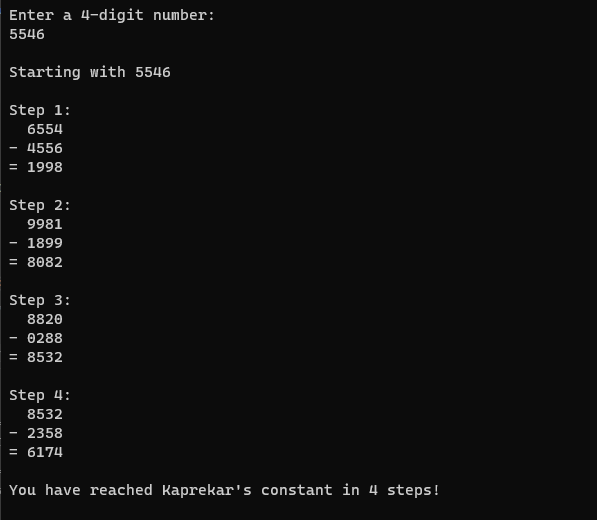 GitHub - Tim-Maes/KaprekarsConstant: Small console application to ...
