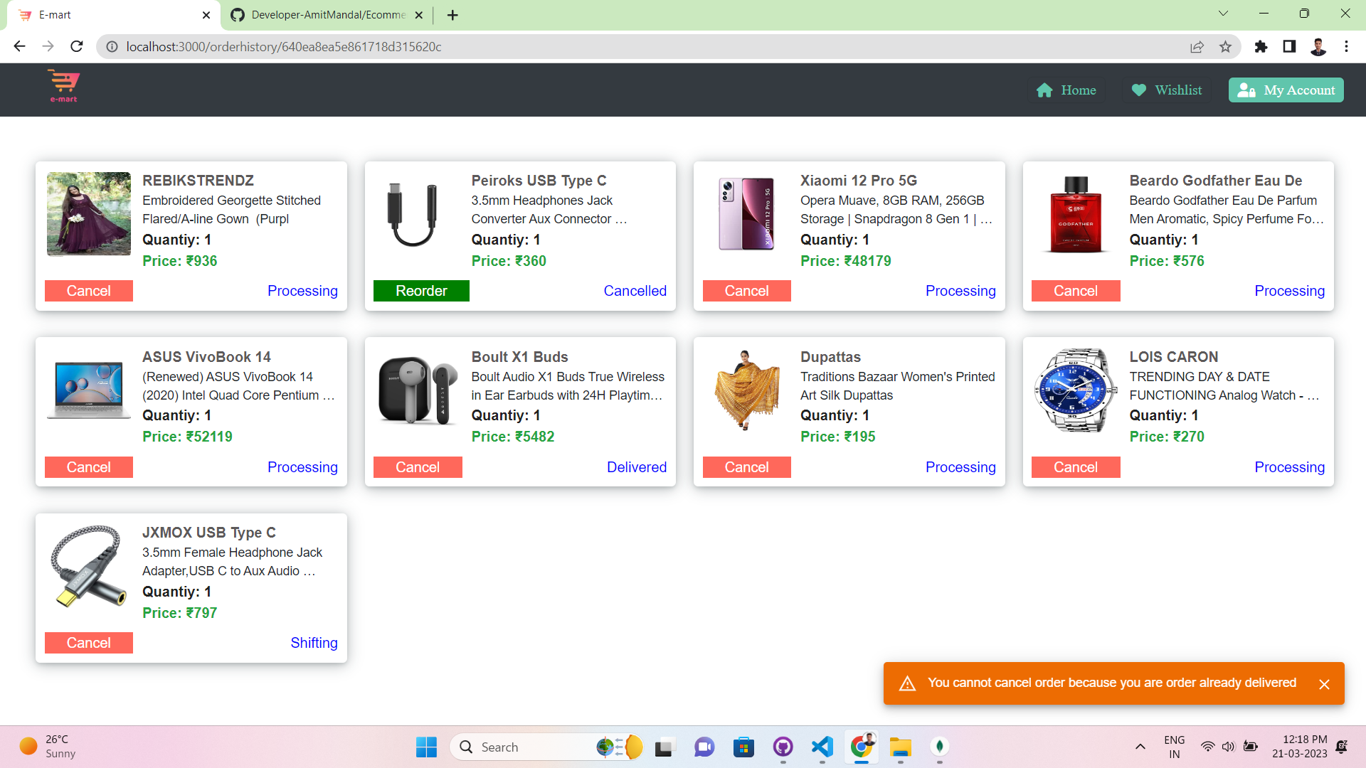 GitHub - DEV6210/Ecommerce-Website