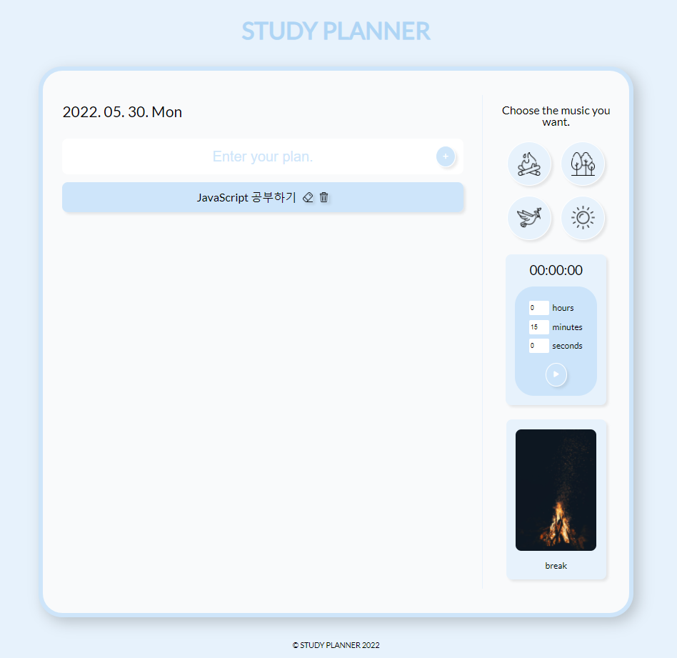 GitHub - hrparkdev/study-planner: 1인 개발 : Study Planner using HTML, CSS ...