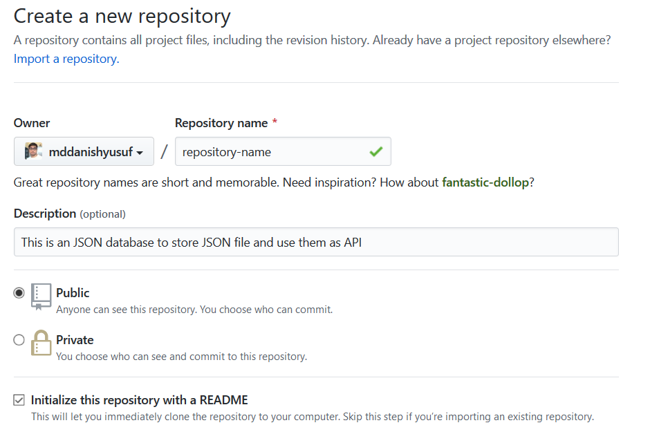 create reposiotry