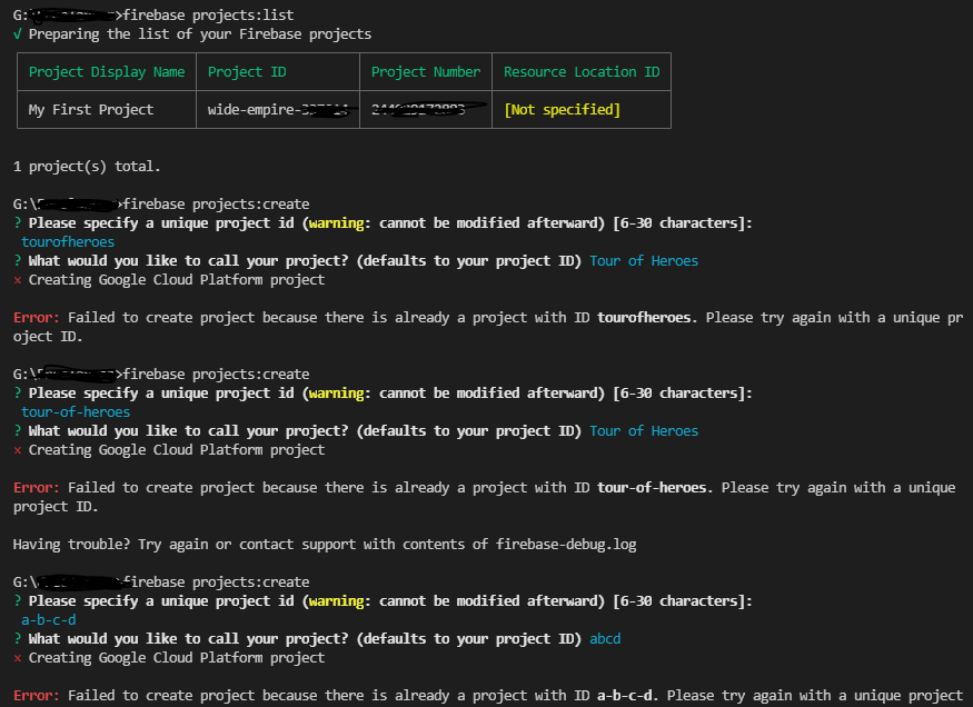 firebase projects:create fails to create project · Issue #3998 ...