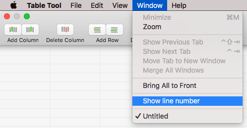 show line number screen shot