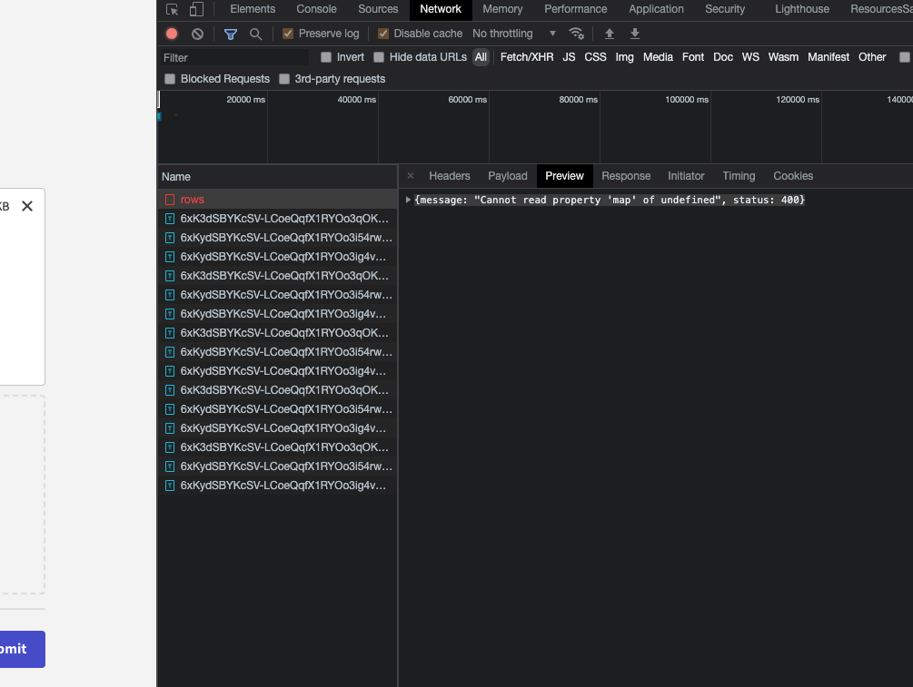 Error with Form Save Row - Undefined Map Issue (status 400) · Budibase ...
