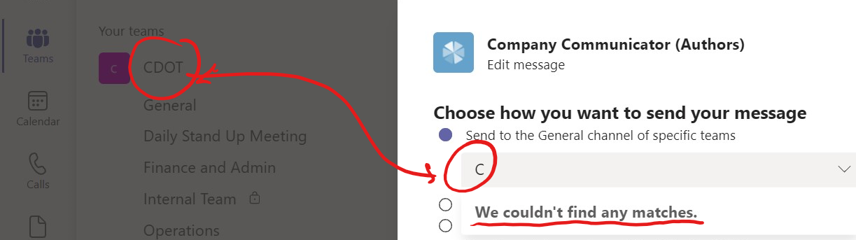 Unable To Search For Teams As Author OfficeDev microsoft teams apps 