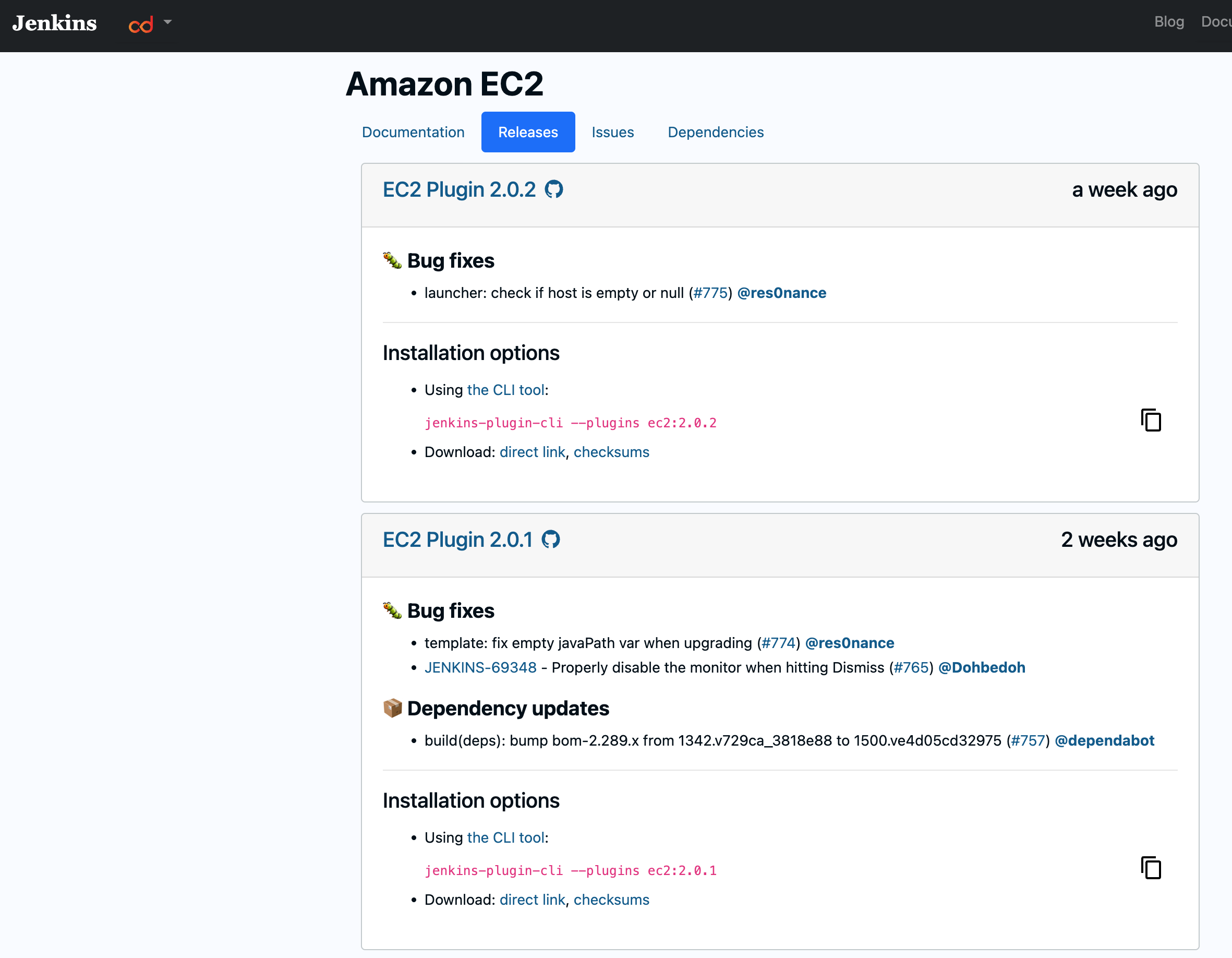 Layout issues on "Releases" tab on page load · Issue #1240 · jenkins ...