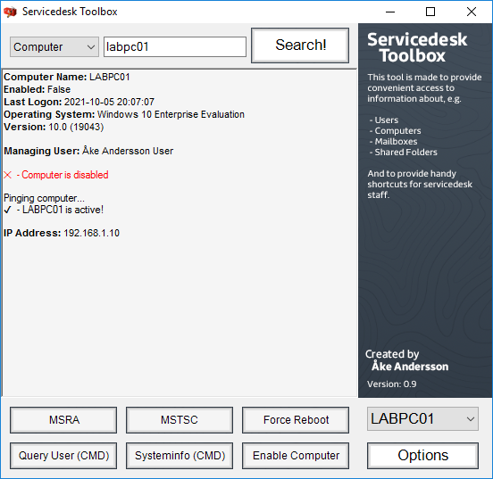GitHub - Ake-Andersson/Servicedesk-Toolbox: Powershell project to ...