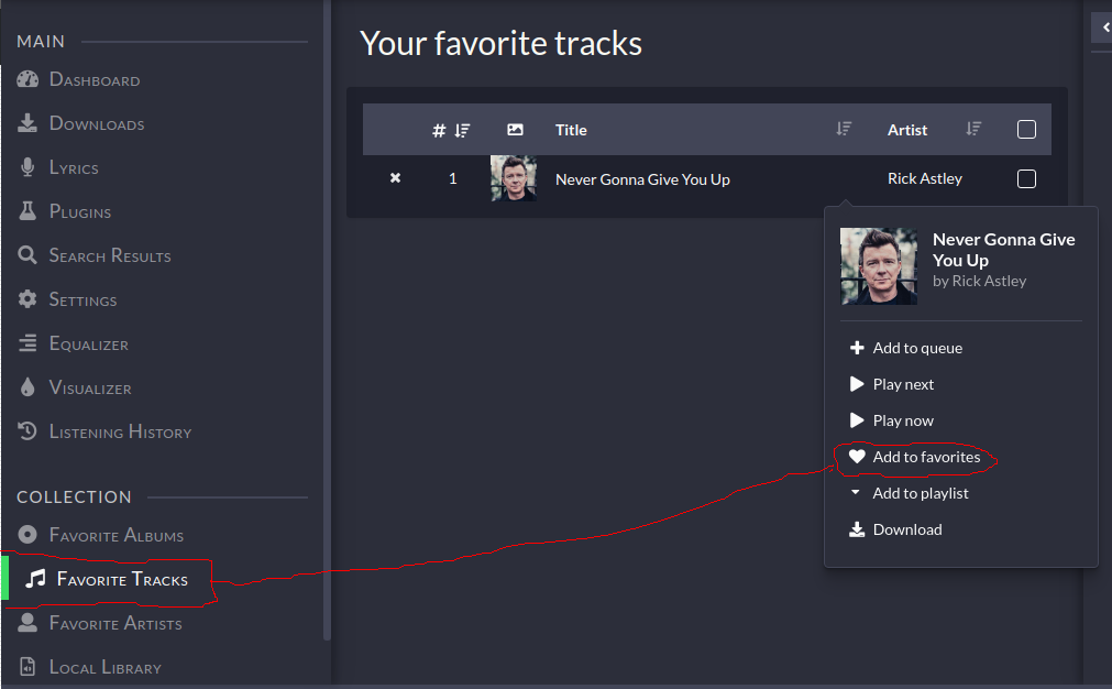 UI/UX bug: Add track to favorites in Favorite Tracks · Issue #1421 ...