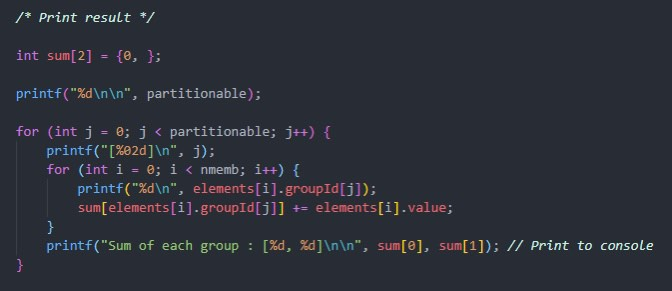 Partition_problem.c · Issue #1 · 2021-SIT-AdvancedAlgorithms/PA3 ...