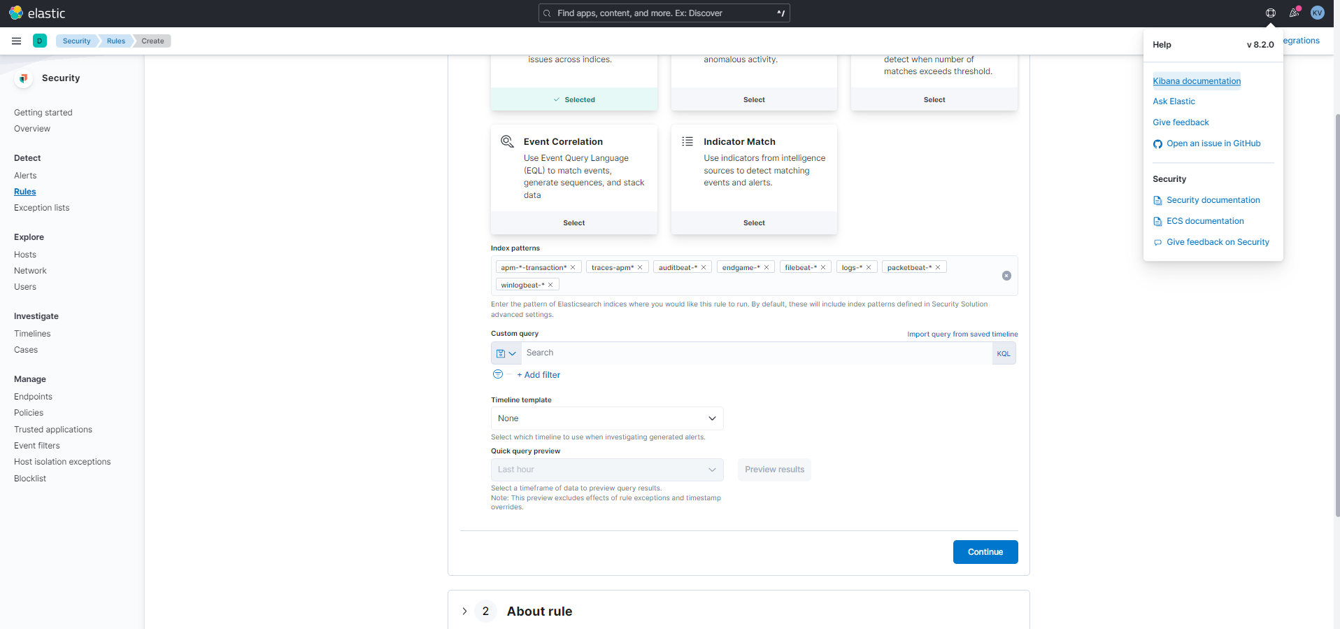 [Security Solution] `Preview results` action can be performed without ...