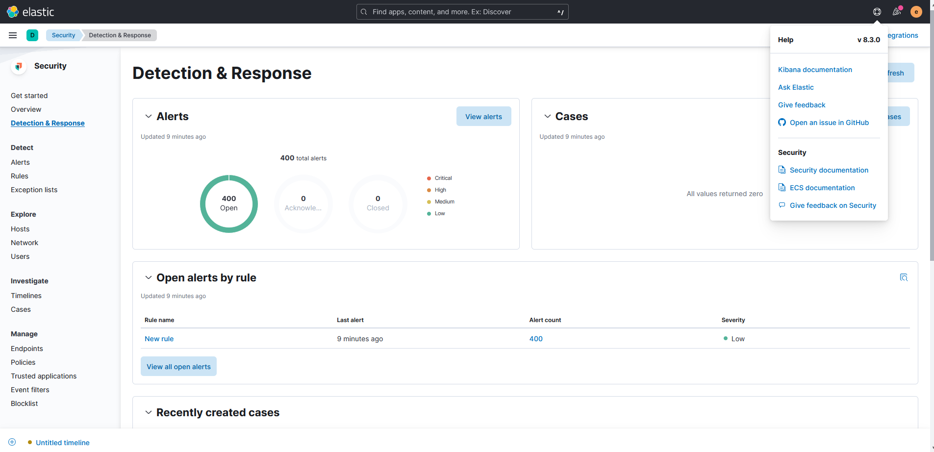 [Security Solution] Detection and Response dashboard is not available ...