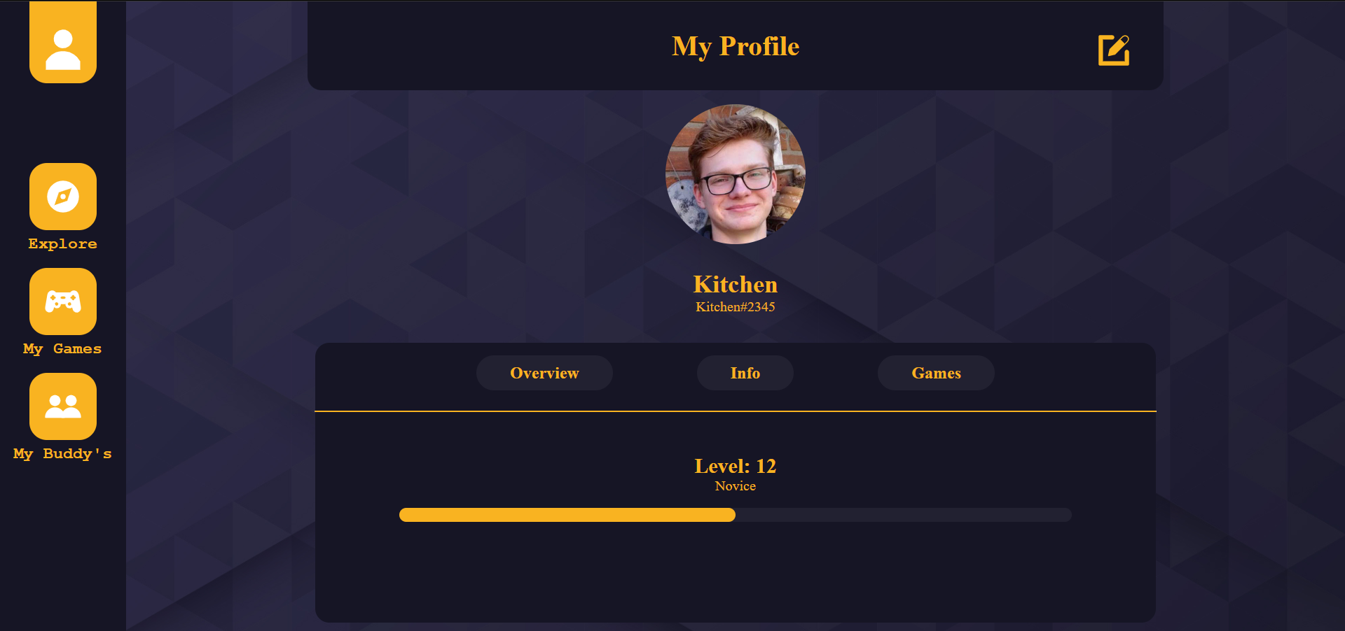 profile page snip