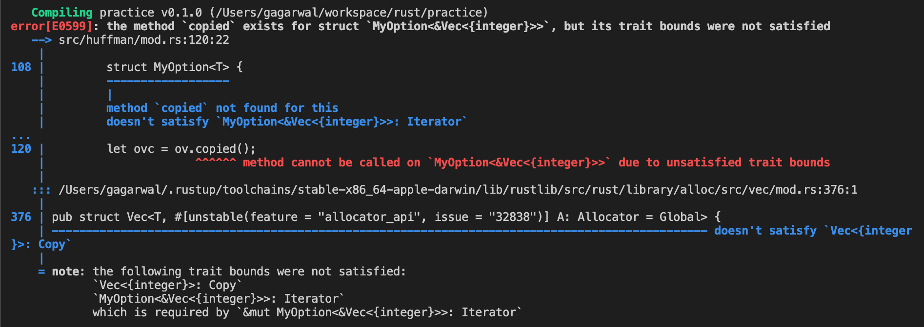 Rust compiler attempting to resolve unrelated trait methods. · Issue ...