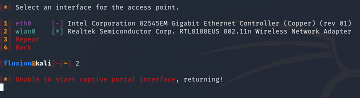 Fluxion 6.9 having show stopper issue while selecting interface · Issue ...