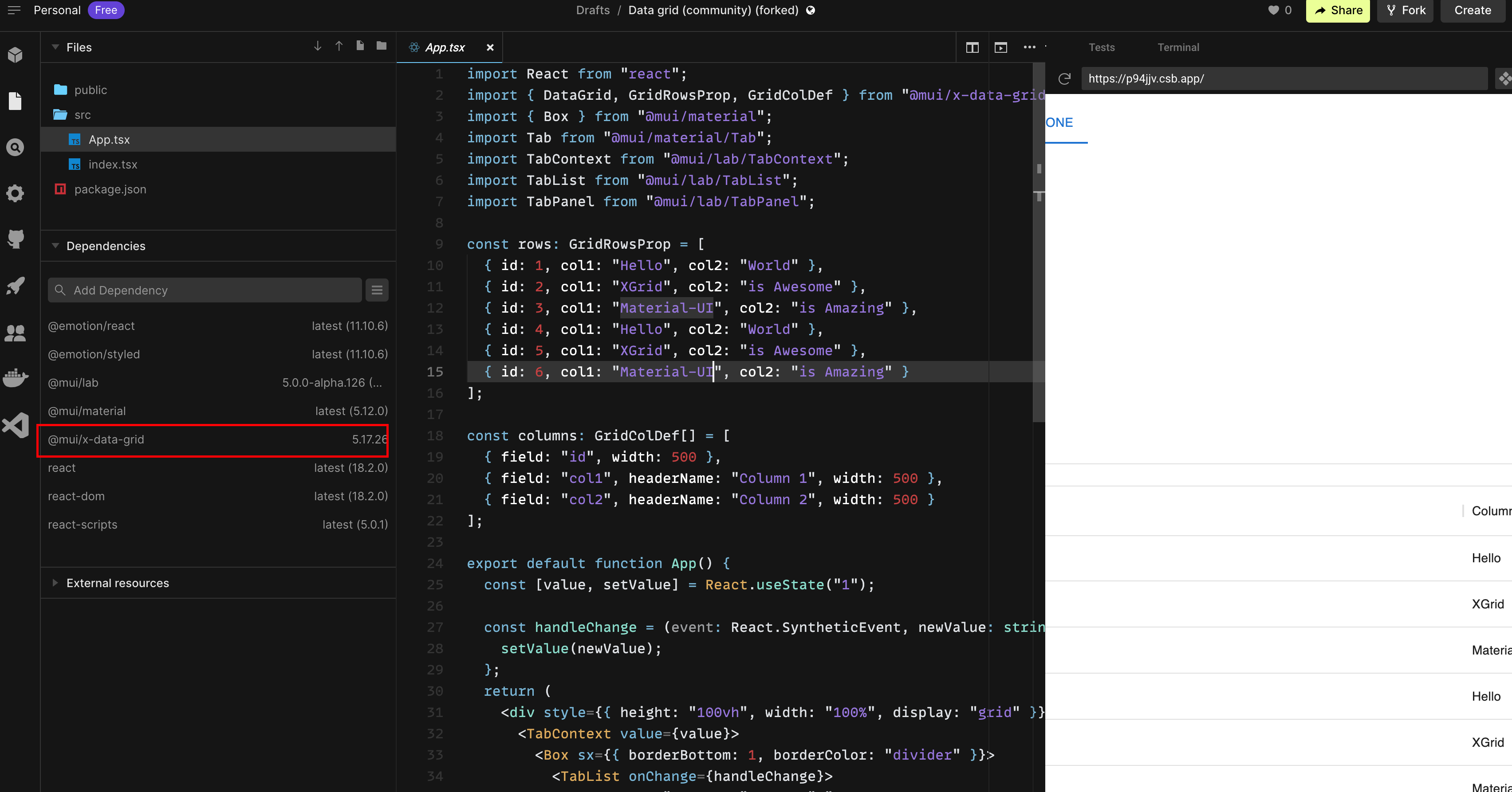 [DataGrid] v5 worked fine inside "display: 'grid'" but v6 doesn't work ...