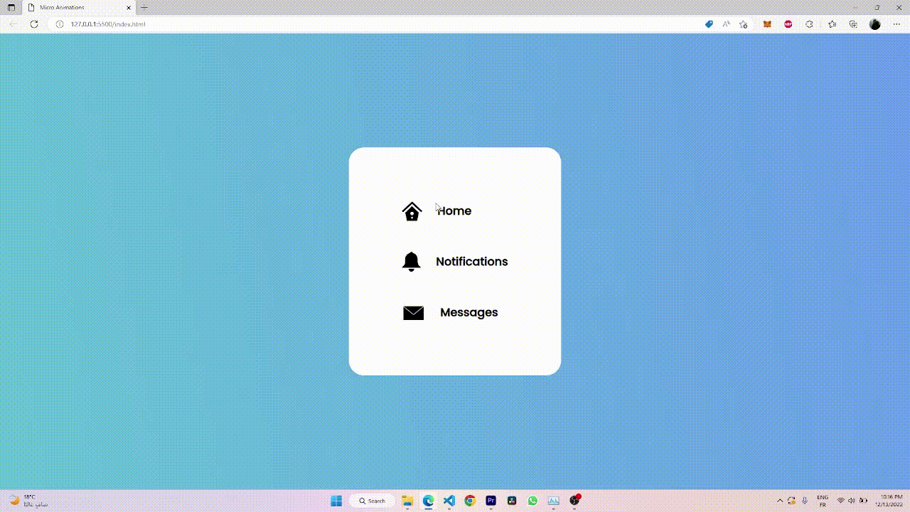 Micro Animation Error GitHub - hosnyaroui/Micro-animations