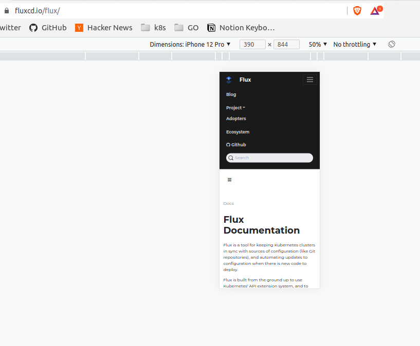 Docs drop-down missing on mobile · Issue #1126 · fluxcd/website · GitHub