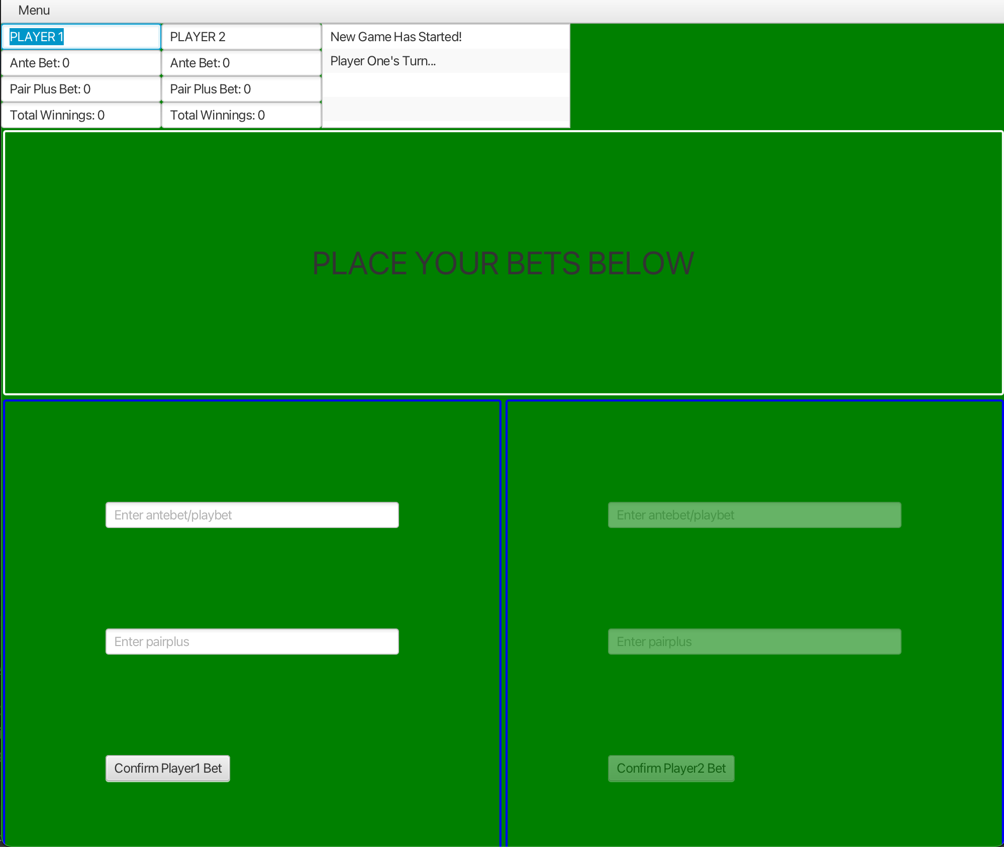GitHub clawre21/Java_3_Card_Poker