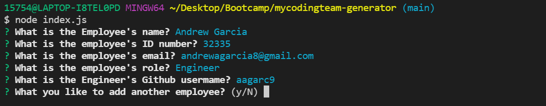 GitHub - aagarc9/mycodingteam-generator