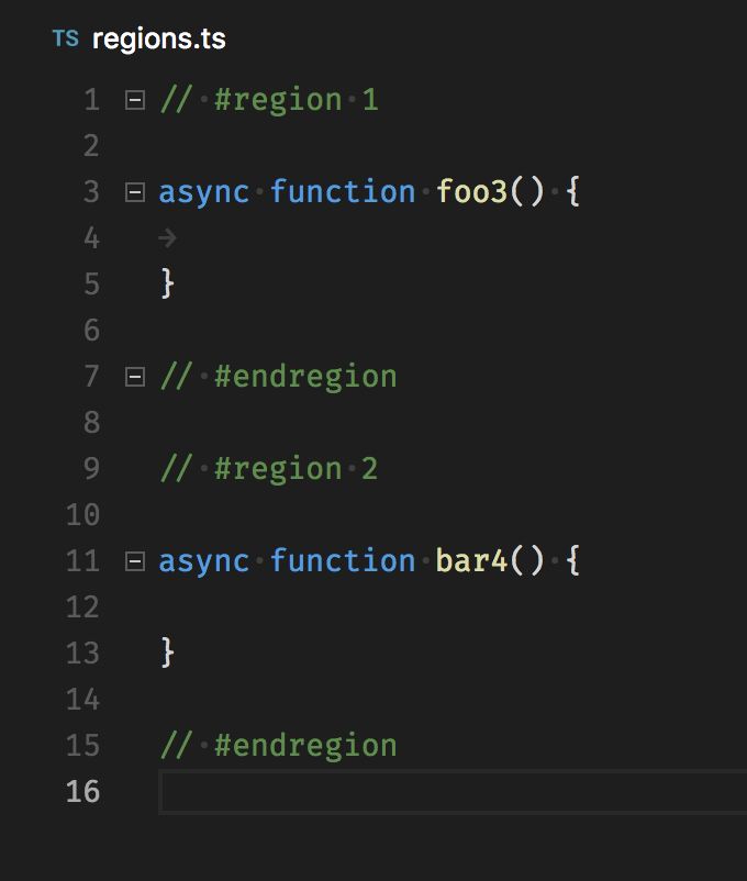 Folding region starts on #endregion · Issue #49904 · microsoft/vscode ...