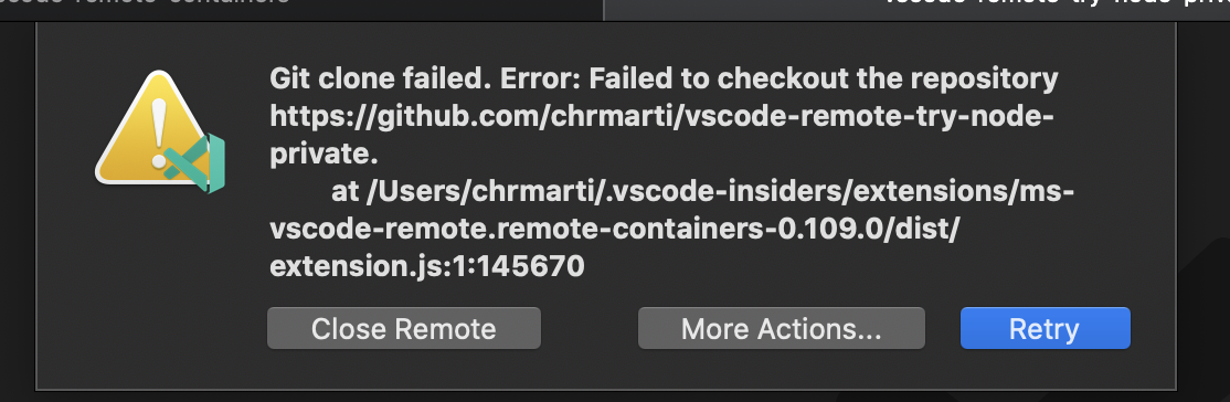 Repository Container: Improve message when PR/branch does not exist ...