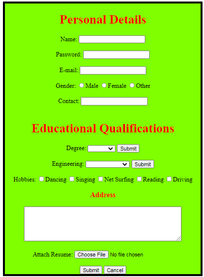 GitHub - Utkarshaingale15/Forms: Use of html form tags and css