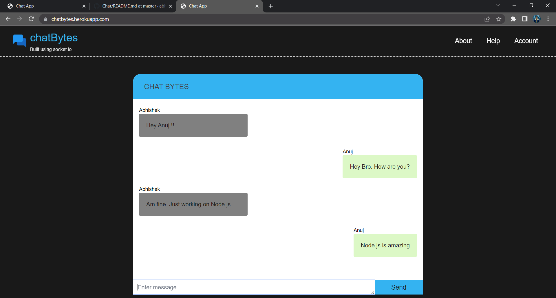 GitHub - abhishekgit03/Chat: chatBytes is a real time chat application ...