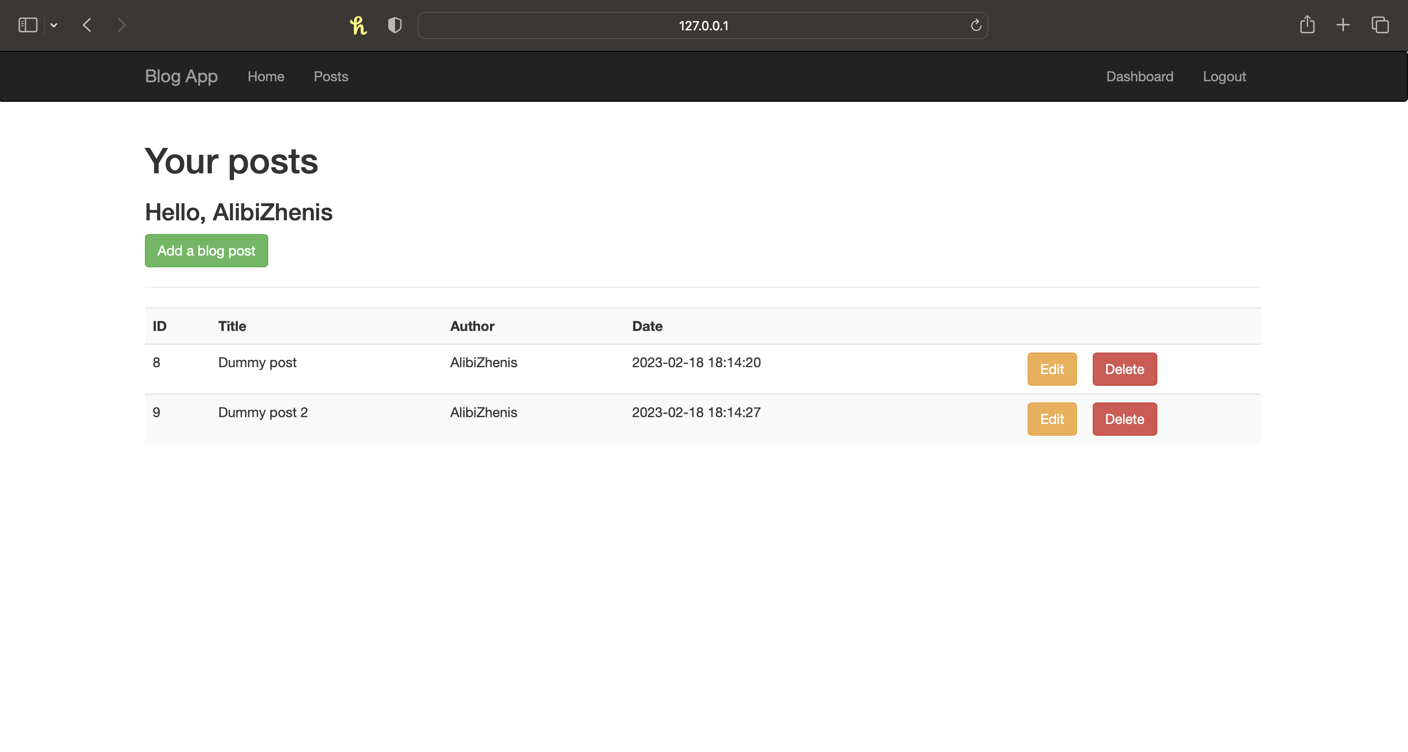 GitHub - AlibiZhenis/blog_fullstack: Fullstack blog app using Flask and ...