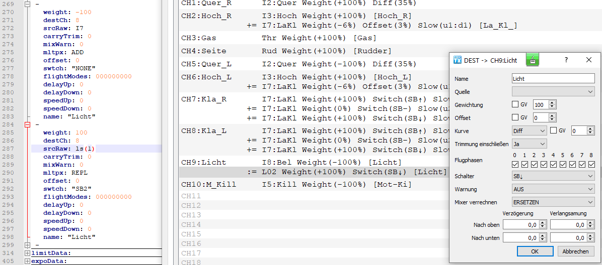 Fields are filled incorrectly in the companion · Issue #1474 · EdgeTX ...