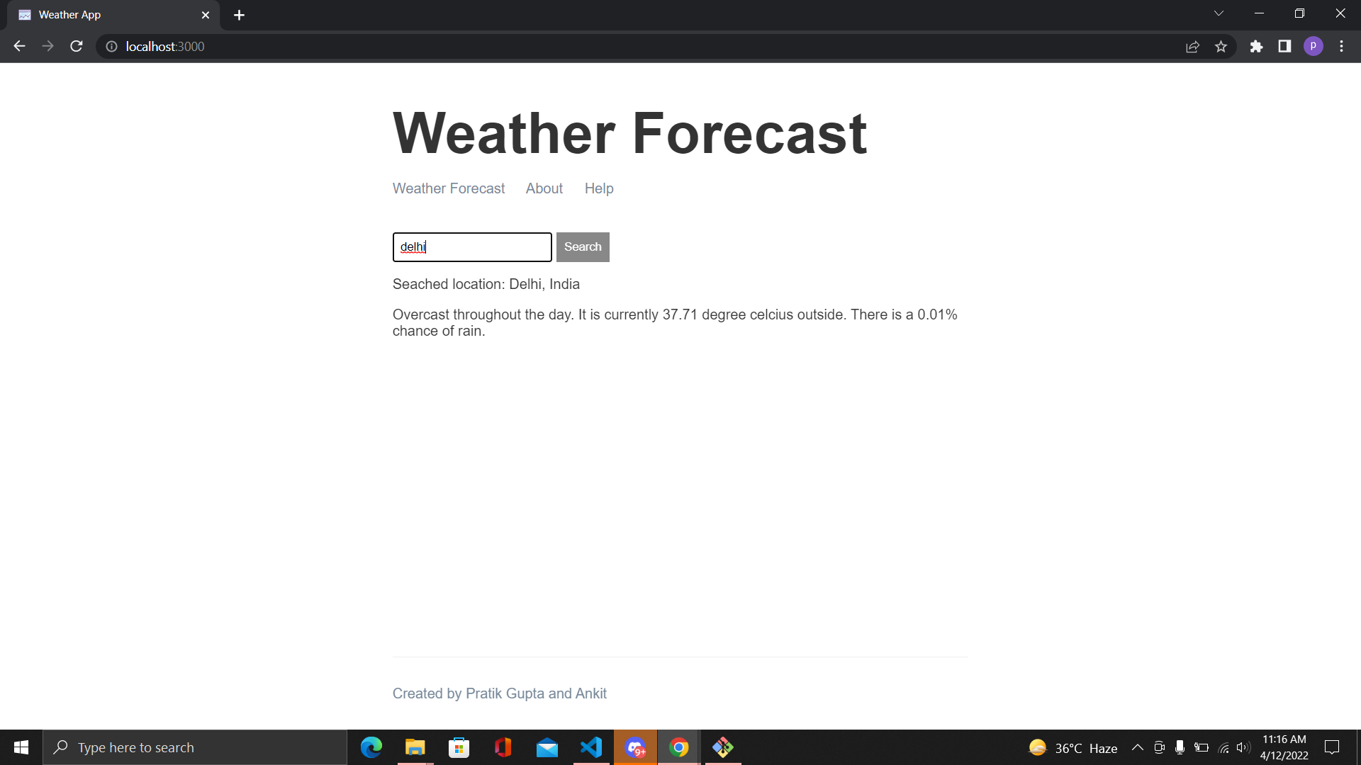 GitHub prat1kgupta/WeatherForecasteApp  App to get weather