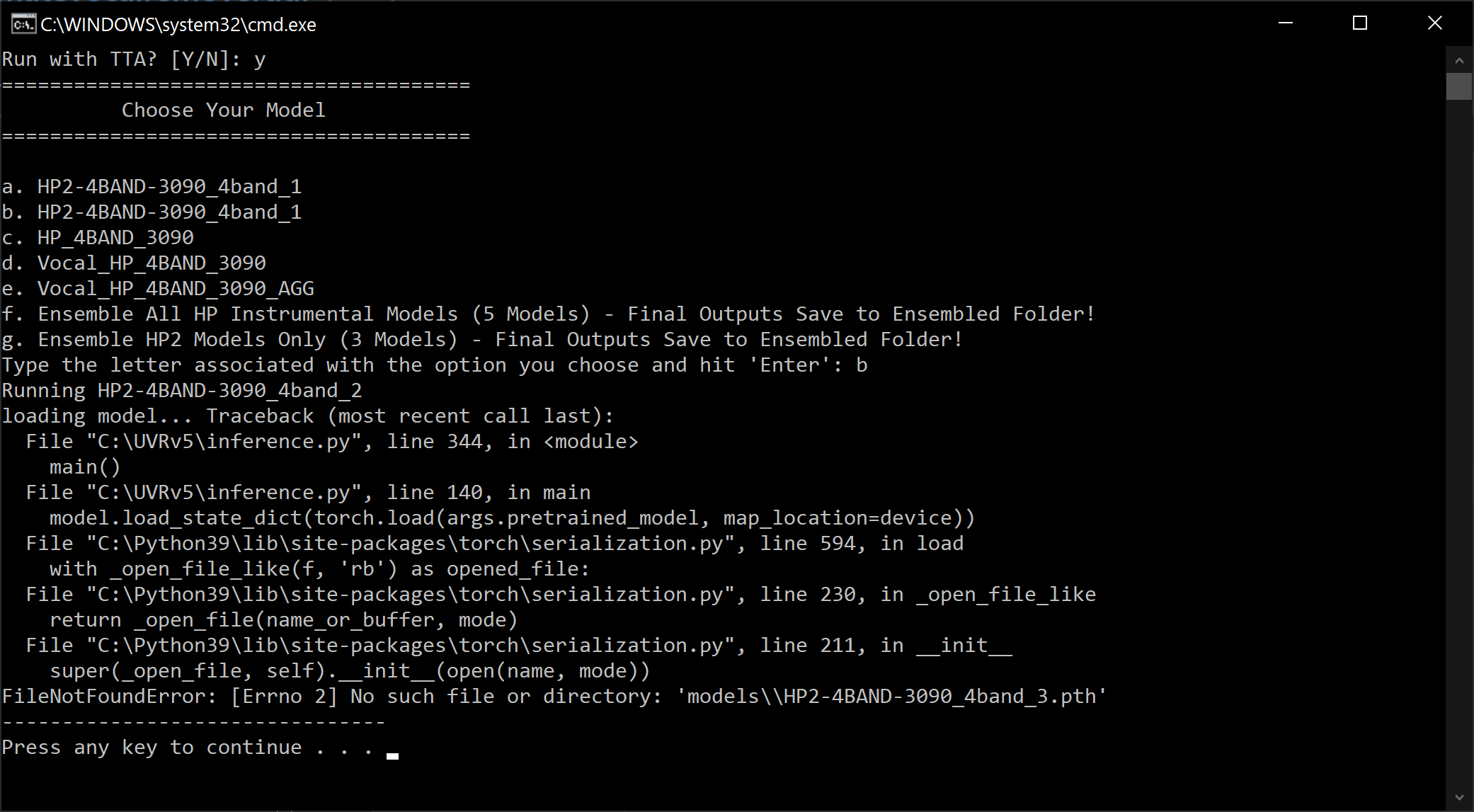 No "HP2-4BAND-3090_4band_3" model? · Issue #134 · Anjok07 ...