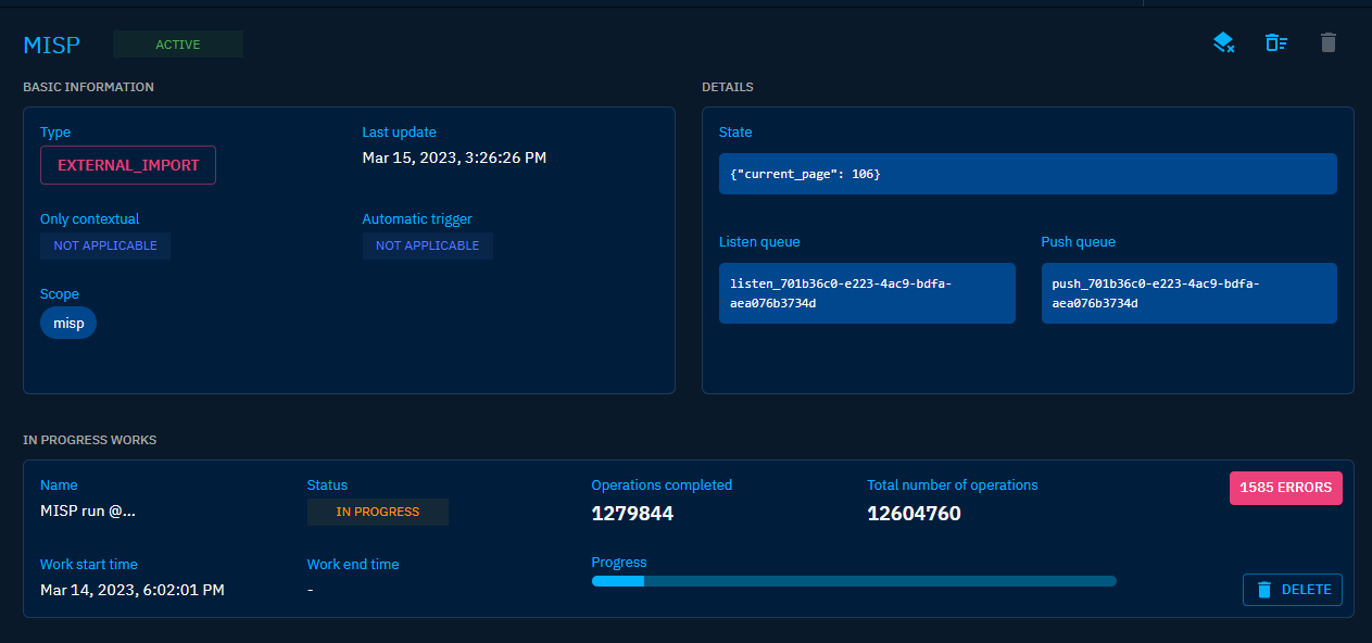Too many concurrent call on the same entity issue 3019 opencti