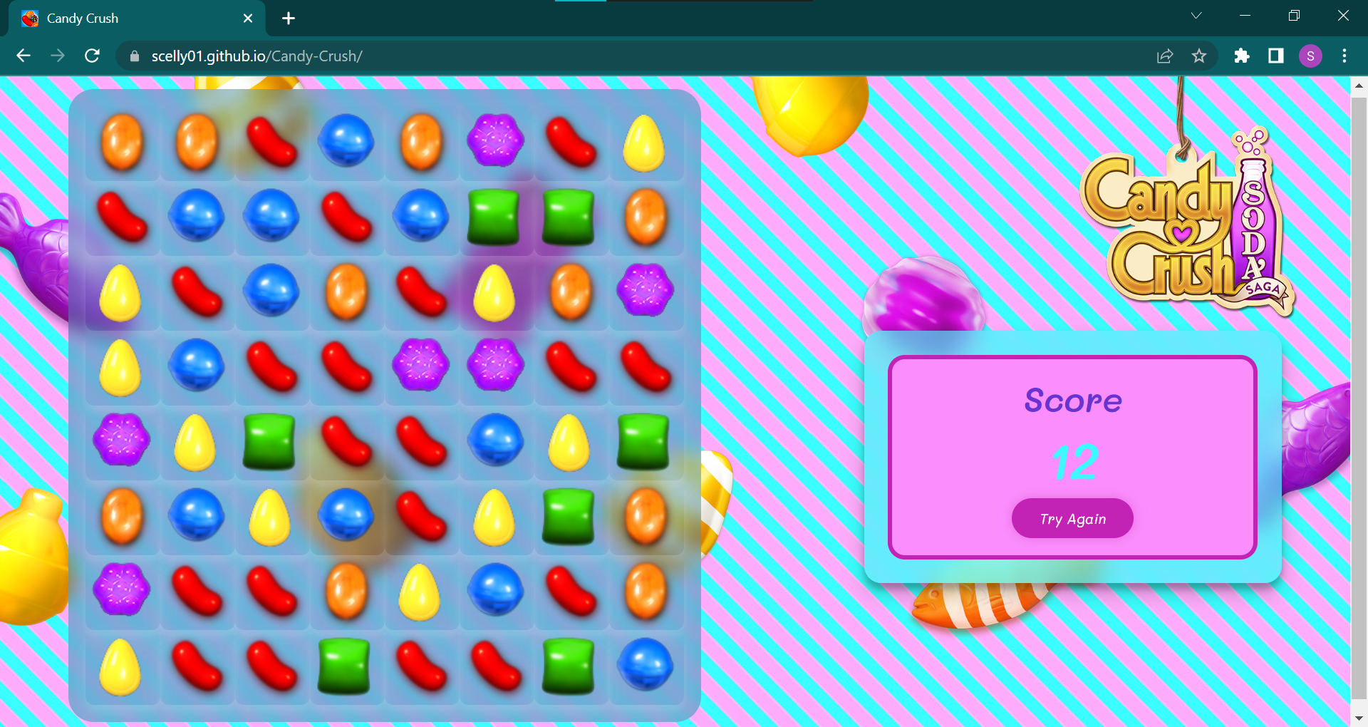 GitHub - scelly01/Candy-Crush: Candy Crush game using vanilla javascript