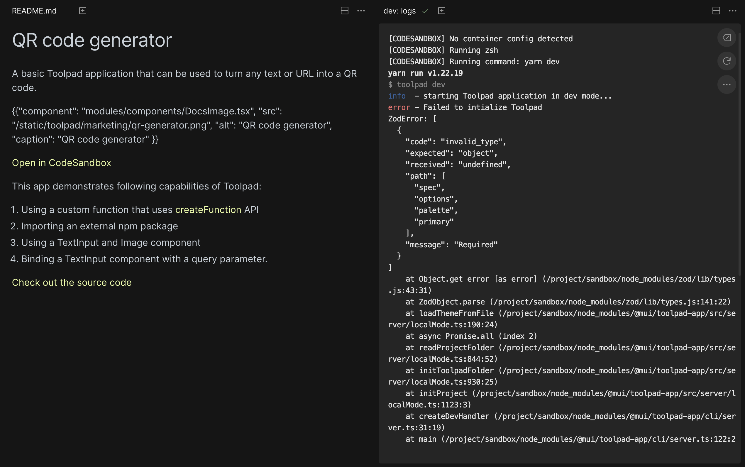 All 3 example apps are not working in codesandbox · Issue 2297 · mui