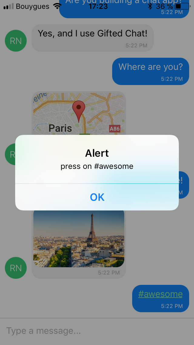 Parsepatterns Prop Doesn T Do Anything Issue 699 Faridsafi React Native Gifted Chat Github