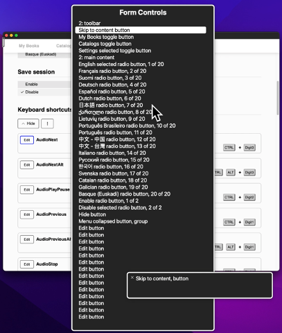 Repeating label names for shortcut edit buttons under Settings in ...