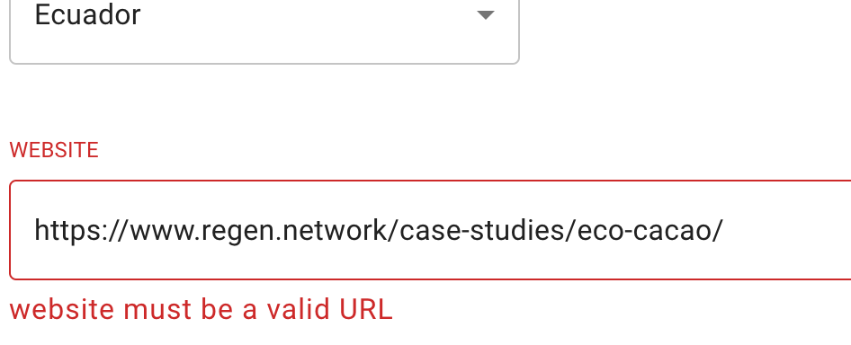 Landscape website URL input erred without changing anything · Issue ...