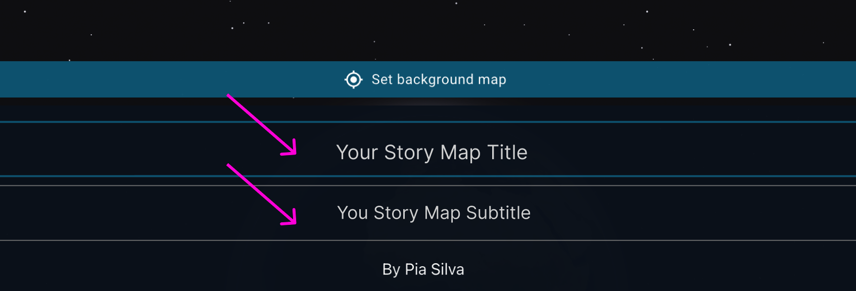 Story Maps centeralign map title placeholder text · Issue 761