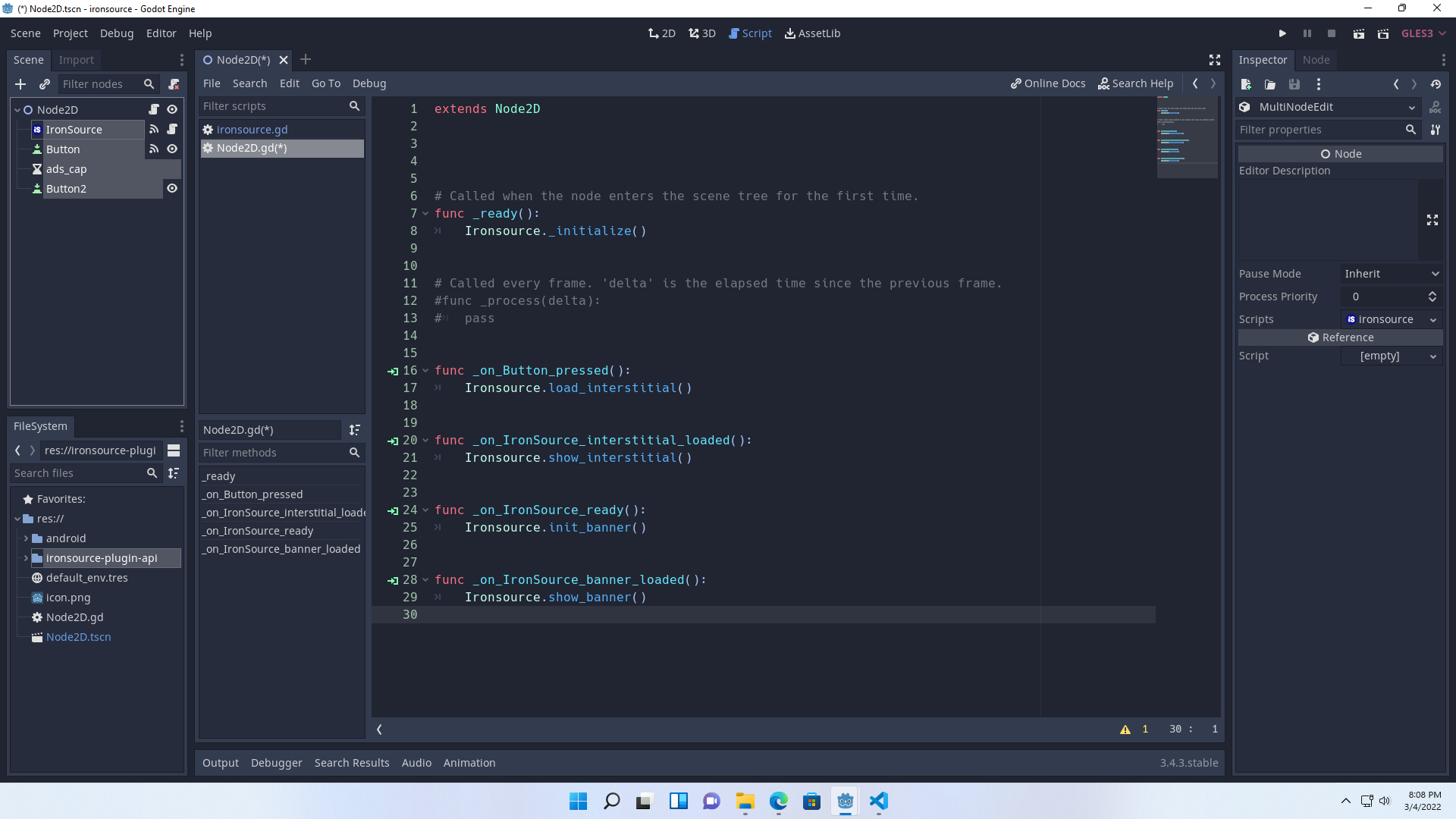 GitHub jgmmgames/ironsource ironsource plugin for godot . modified from MrZakdev's plugin