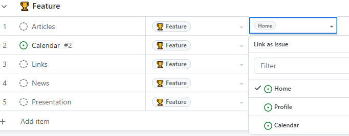 Feature request: Linked issue field type in Projects · community ...