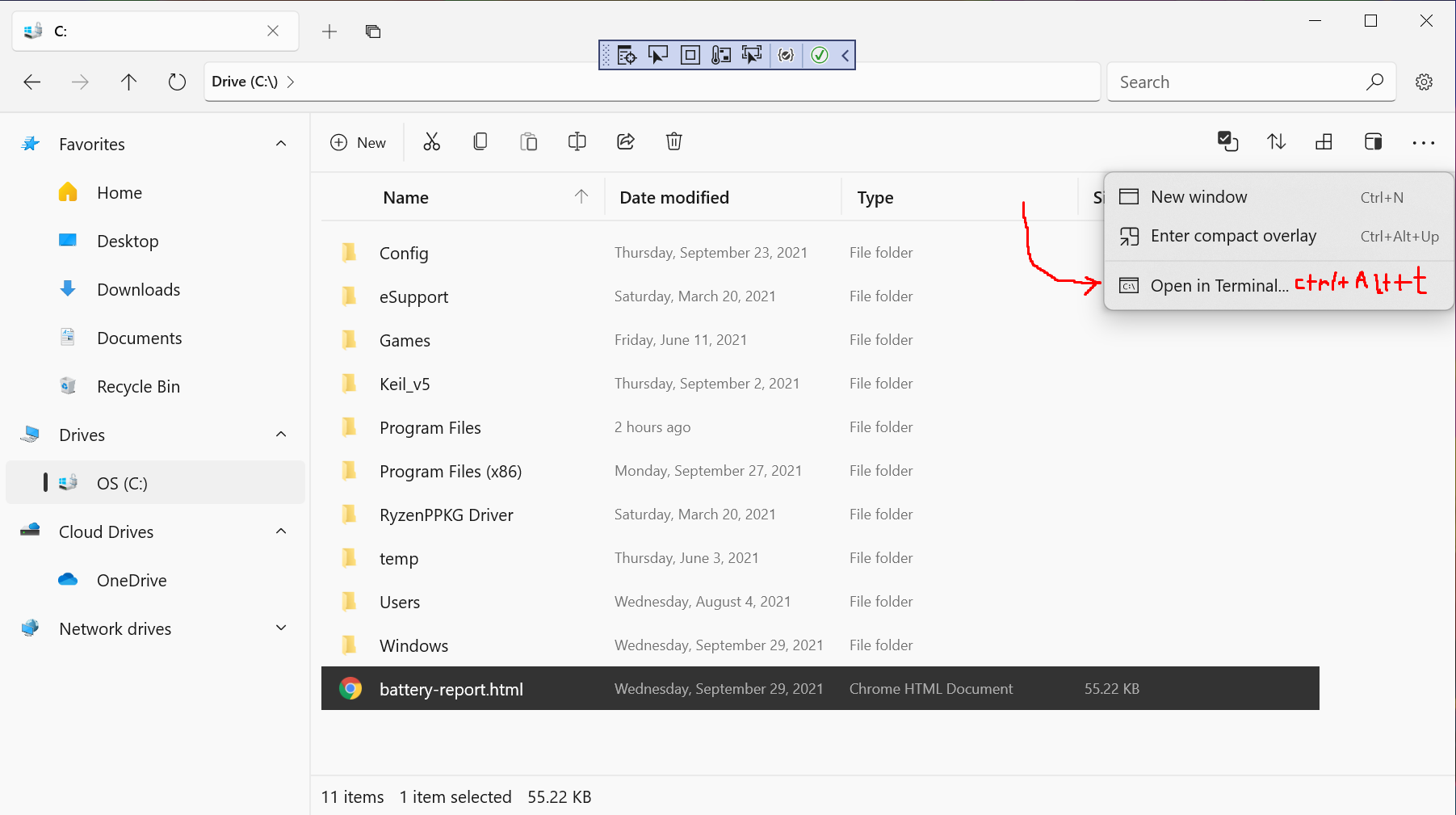 Adding "Open in terminal..." shortcut. · Issue 6472 ·