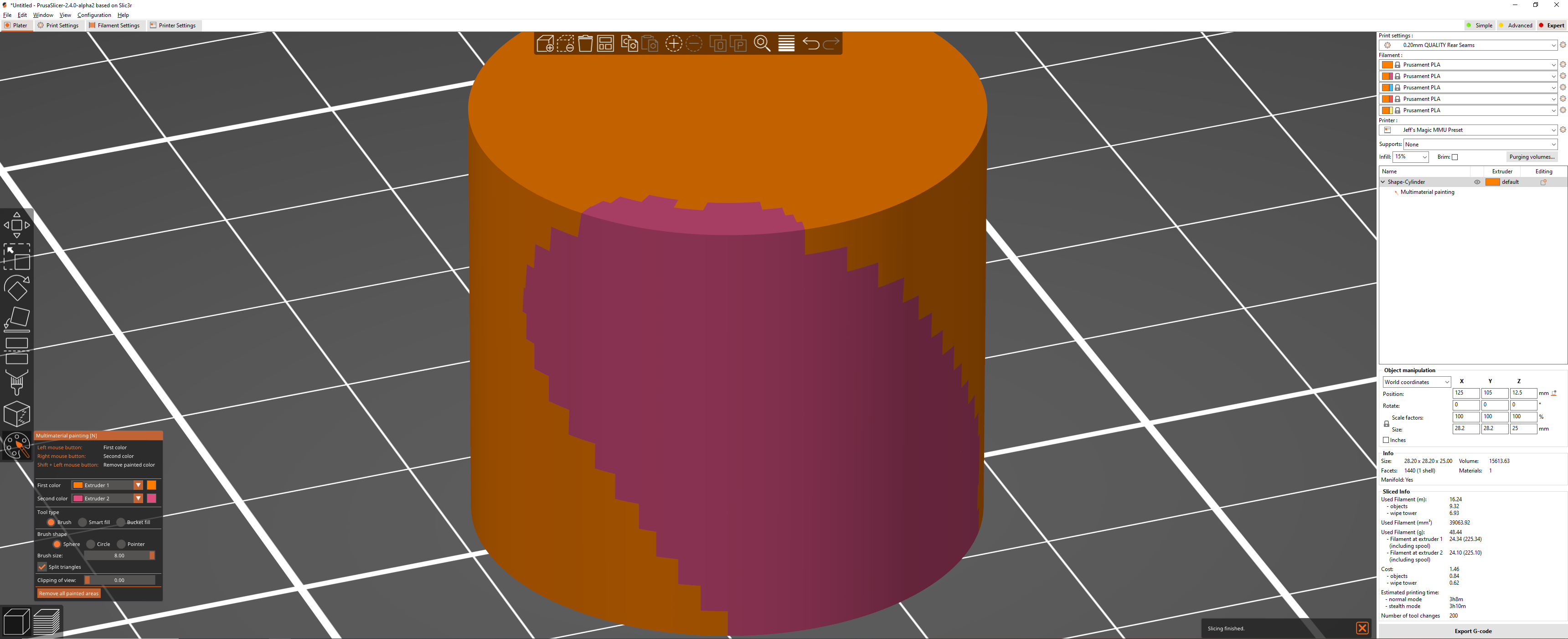 Multi Material Painting causing dimples in perimeter · Issue #7104 ...